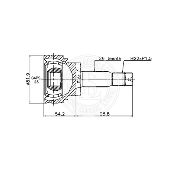 Outboard CV Joint 43460-09290