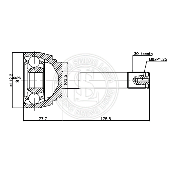 Outboard CV Joint 43430-60040